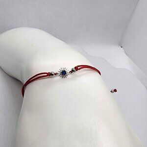 NEW Sterling Silver 925 Star Design with Red string Bracelet